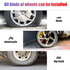 61x Car Tubeless Vacuum Tyre Puncture Repair Kit Screw Nails Tire Patch Plug Fix Tools With Screwdriver & Convenient Storage Box