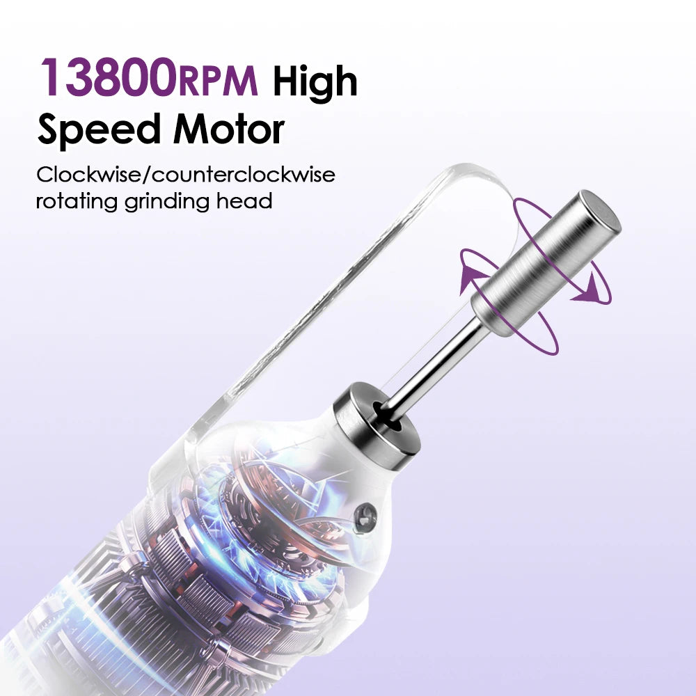 Electric Nail Polisher Drill Bits Set Nails Grinding Polishing Cuticle Trimmer Art Sanding File Pen Manicure Professional Device