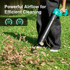 Taskstar Leaf Blower for Lawn 550CFM Electric Cordless Small Blower with Swivel Head, 2*4000mAh Battery & Charger 21V Airblower for Clean Car Patio Yard, Blowing Leaves / Dust Removal