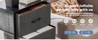 JHK Dresser For Bedroom With 4 Fabric Drawers Nightstand Wardrobe Steel Frame Closet For Clothes Storage Cabinet Of Furniture