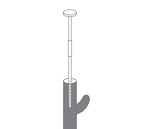 Cat Tree 5-Tier Floor to Ceiling Cat Tower Cactus Tall Climbing Tree with Scratching Post Hammock Dangling Ball for Indoor Cats