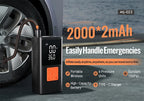 3-in-1 Portable Air Compressor & Tire Inflator, 150 PSI, Emergency Power Bank & LED Light, USB-C Rechargeable, Suitable for Car