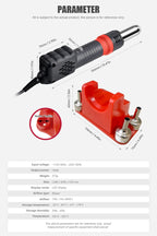 JCD 750W Micro Heat Gun Rework Soldering Air Station LCD Digital Hair Dryer 220V 110V For BGA SMD Hot Air Soldering Tools 8208