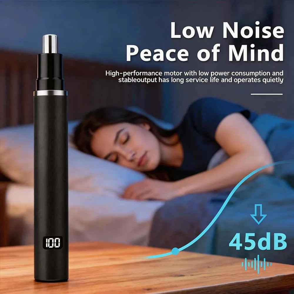 Rechargeable Nose & Ear Hair Trimmer for Women & Men Nose Hair Shaver for nasal clearance - portable grooming tool Easy Clean Cordless Trimmer