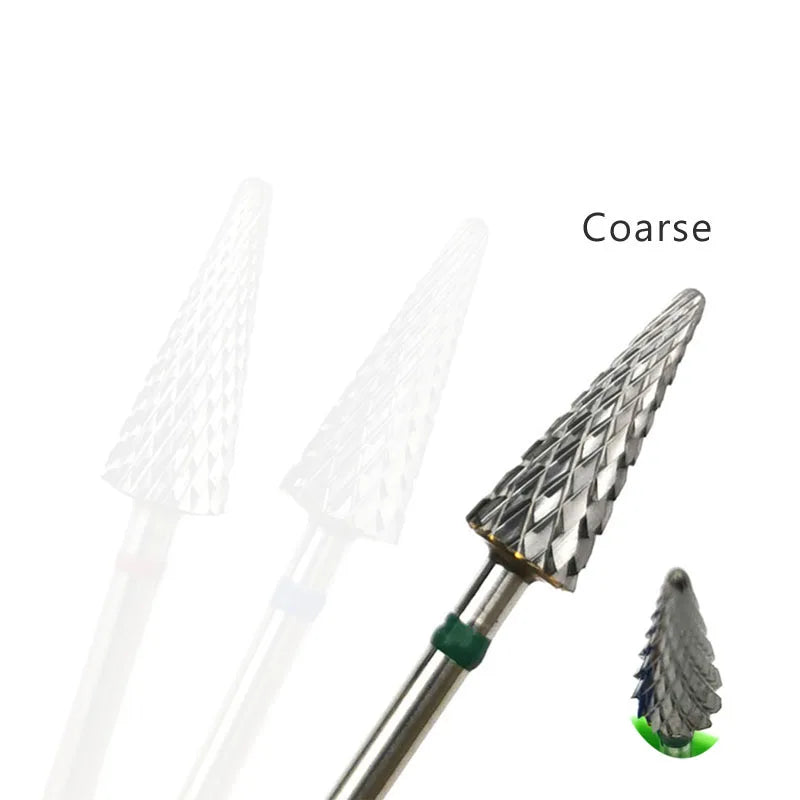 HYTOOS Cone Shape Nail Drill Bit Carbide Milling Cutter For Manicure Rotary Burr Electric Drill Accessories Tool