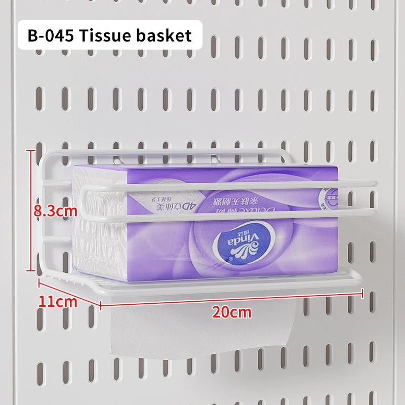 Home & Office Desktop Pegboard: Height-Adjustable Standing Storage Rack for Supplies, Also for Decorative Figurine Display