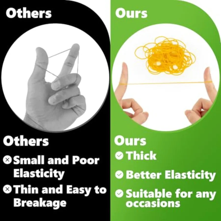 200PCS Yellow Rubber Bands 2.5 Inch Small Elastic Rubber Bands for Money Office Supplies Good Elasticity Ideal for Home Office