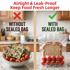 120W High Power Vacuum Sealer 95KPA Strong Suction Digital Countdown Dry & Wet Food Sealer Machine with 20pcs Bags for Home Refrigerator Sous Vide Cooking