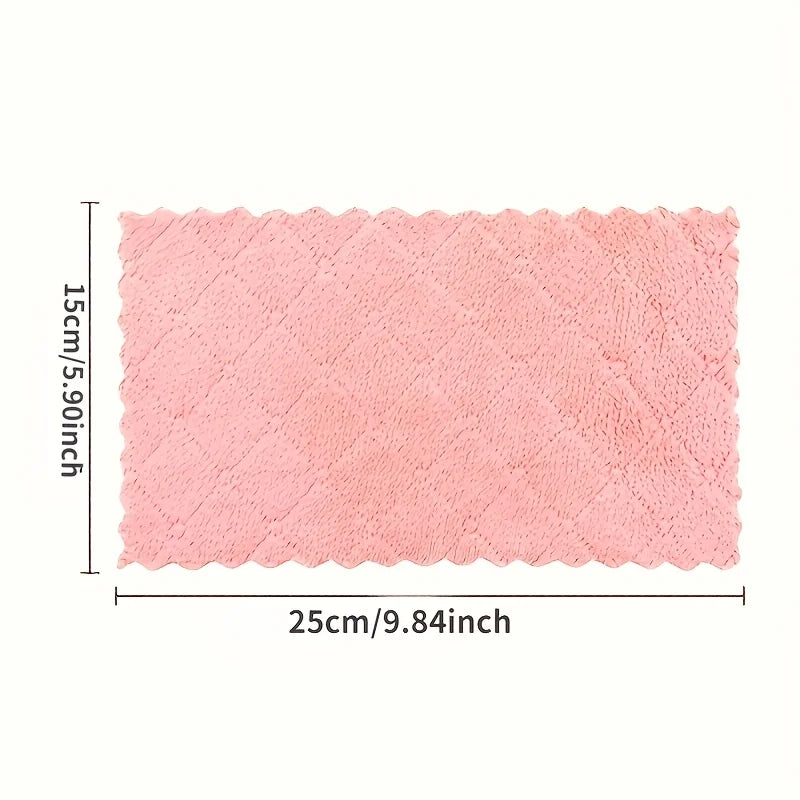 10Pcs Microfiber Kitchen Dishcloths, Double-Sided Absorbent Cleaning Rags, Reusable Lint-Free Towels for Home Cleaning