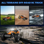 1:16 Scale Remote Control Monster Truck High Speeds 20KMH Off-Road RC Car with LED Lights for Adults Kids Durable Gift Ready for