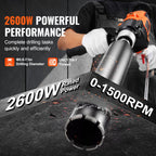 SucceBuy 2000W/2600W Handheld Core Drill Machine Drilling Diameter Wet&Dry Diamond Core Drill Rig Rugged Concrete Core Drill