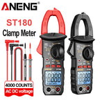 ANENG ST180 Digital Clamp Meter 4000 Counts Multimeter AC Current NCV Capacitance Resistance Frequency Tester Measurement Tool