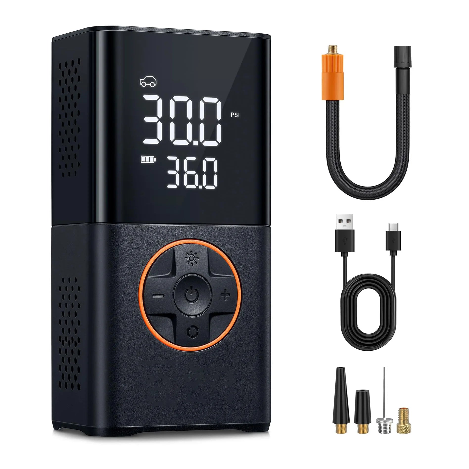Tire Inflator Portable Air Compressor, 8000mAh Cordless Air Pump for Car Tires, 150 PSI Electric Bike Tire Pump