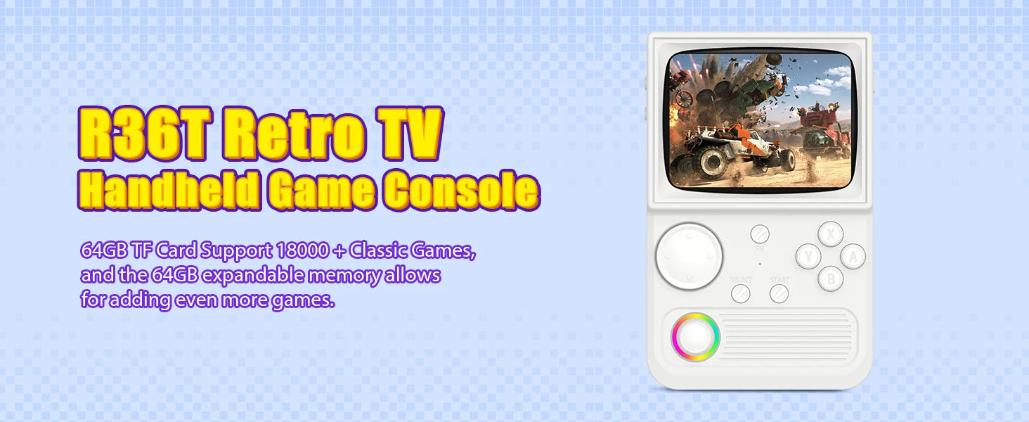 AISLPC R36T Handheld Game Console 18000+Game 3.5'' IPS Screen Wi-Fi Multiplayer Portable Pocket TV Video Console Ship From US