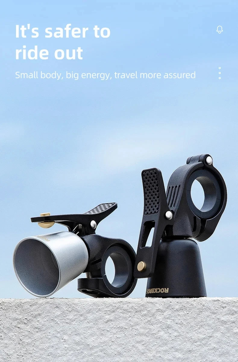 ROCKBROS Local Shipping Bicycle Bell MTB 100db Alloy  Bike Ring Copper Horn Warning Safe Crisp Cycling Bells Accessorie
