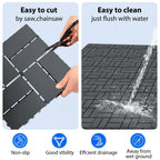44-Piece Pack of Plastic Lock Floor Tiles, Lock Terrace Tiles, Ideal for Garden, Walkway, Balcony, Patio and Porch Decor