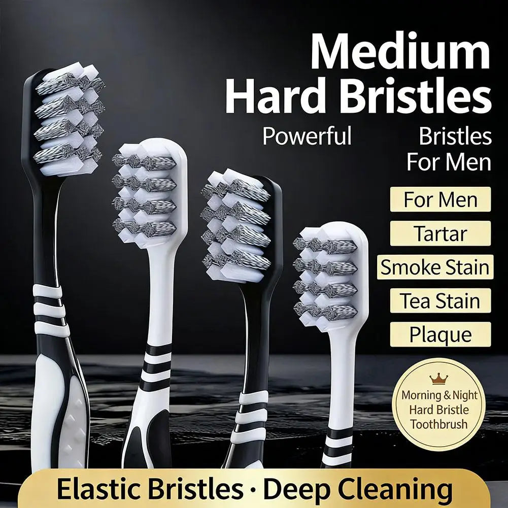 2/6/10PCS Hard Bristle Toothbrush Deep Cleaning Adult Dental Care Teeth Whitening Stain Removal Oral Care Toothbrush