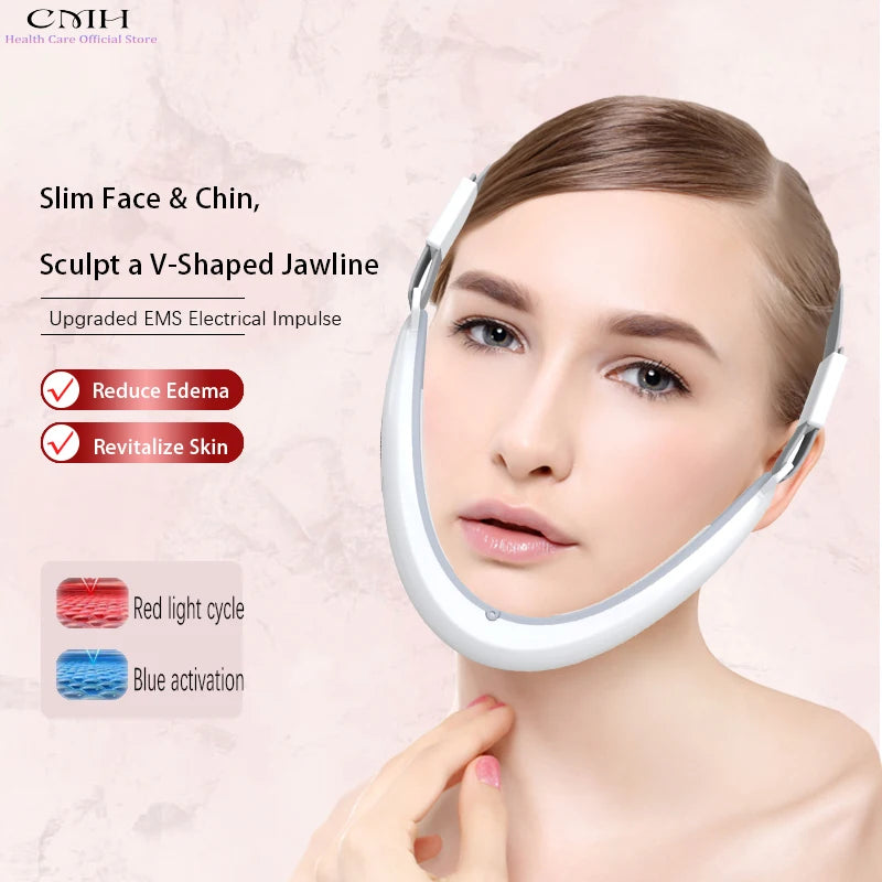 Lady Health Care V-Line Electric Face Massager Double Chin Eliminator Vibration Facial Vibration Massage Fat Reducer  Lift Tools