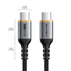 CABLETIME USB C to USB C Cable PD100W Type C Cable Alluminum Shell Braided 5A Fast Charging 480Mbps Fast Transmisson for Laptop iPhone 17