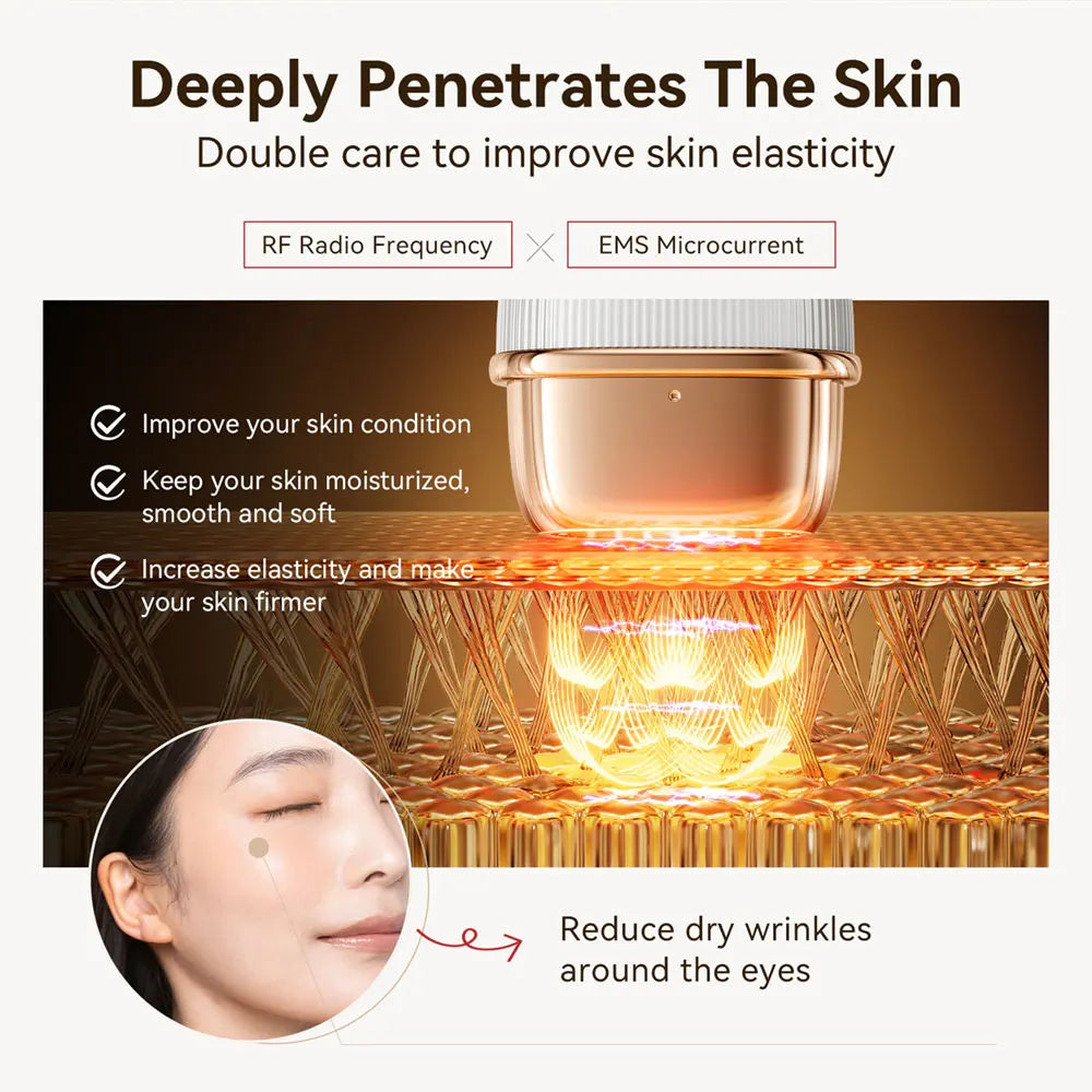 ANLAN Multi-Polar RF Beauty Device Skin Tightening Anti-Aging Wrinkle 3Color LED  Skincare 24K Gold Face Radiofrequency Massager