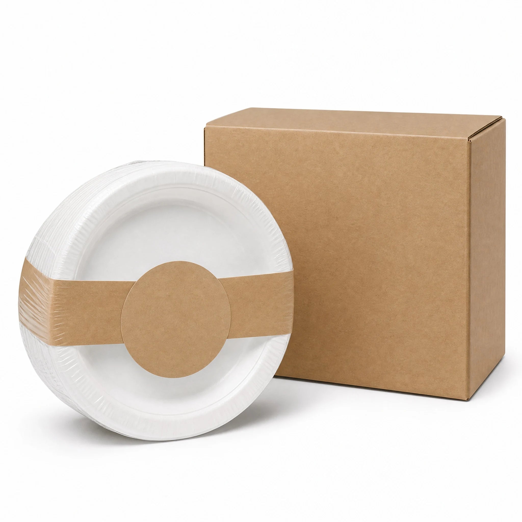 9 Inch Eco Plates 50 Pack, Made from Renewable Sugarcane, BPA-Free and Biodegradable, for Sustainable Parties and Daily Meals