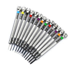 13PCS/Set Professional 0.6-2.0mm 90mm Long Slotted Cross Screwdriver Kit Watchmakers Watch Repair Tools Set