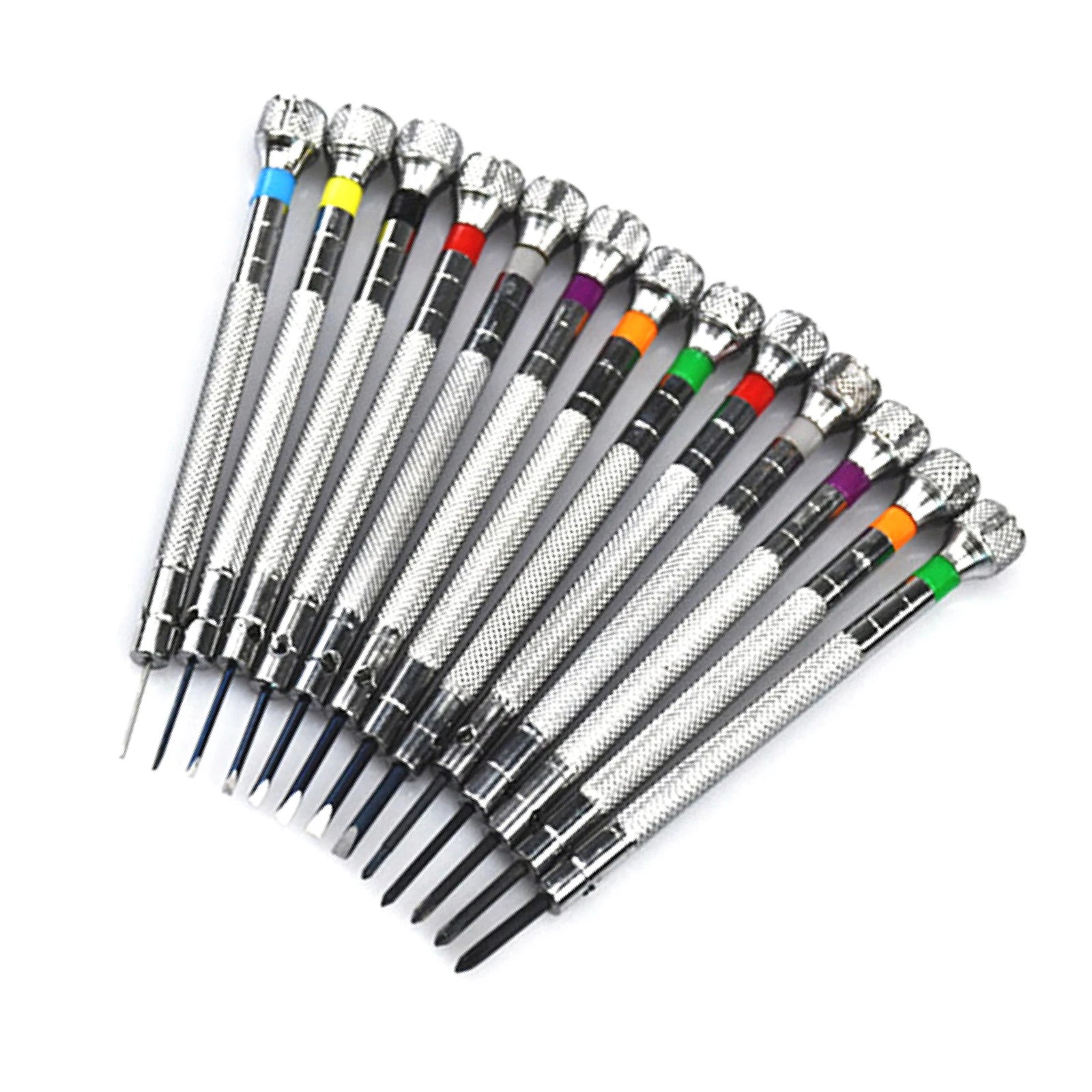 13PCS/Set Professional 0.6-2.0mm 90mm Long Slotted Cross Screwdriver Kit Watchmakers Watch Repair Tools Set