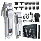 Sejoy Professional Combo Kits Hair Clipper Electric Hair Trimmer Set For Men Rechargeable Cordless Haircut Machine for Barber