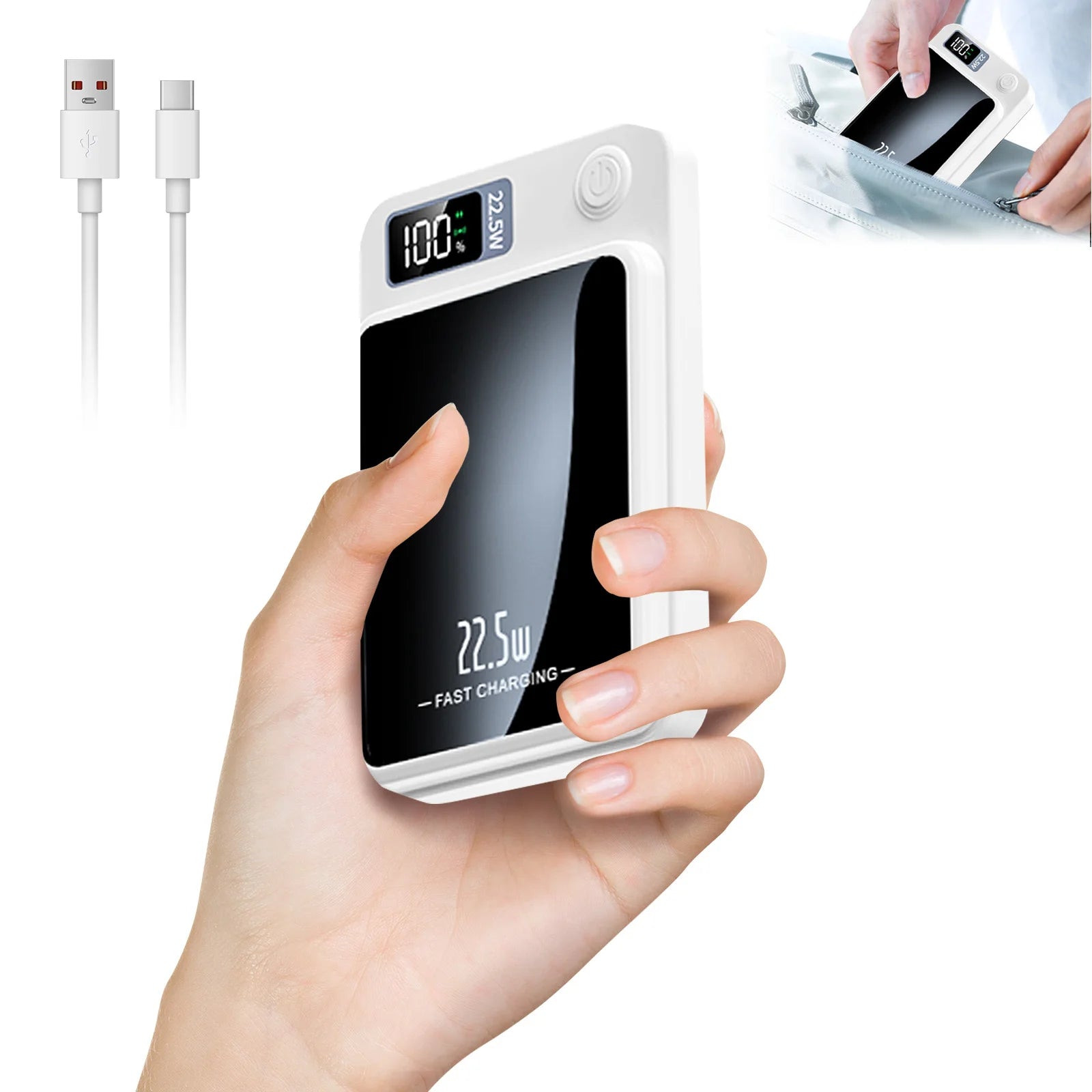 Magnetic Power Bank Wireless 10000Ah Portable 22.5W Fast Charging LED Digital For magsafe For iPhone 17 16 15 Por Max PowerBank