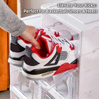 6 Layers Shoes Box Foldable Transparent Sneaker Shoe Storage Organizers Box Stackable Dustproof High-top Cabinet Shoe Rack Shelf