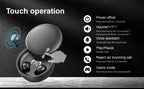 SK26 Bluetooth 5.4 Wireless Earphones Small Earbuds Sleeping Sport Invisible Headphones Bass Sound Quality Headset Sliding Cover