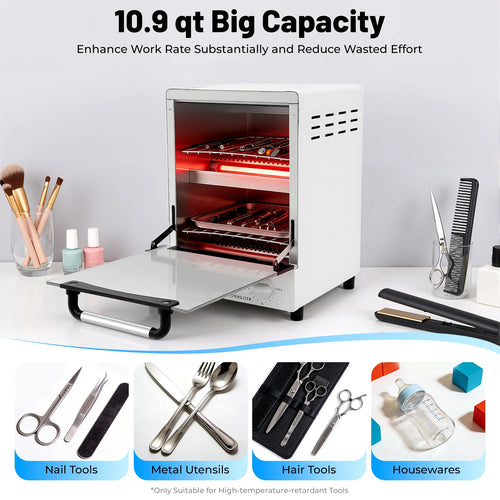 110V 1000W 12L Infrared Heat Sterilizer Nail Tool Sterilizer Beauty Salon Equipment