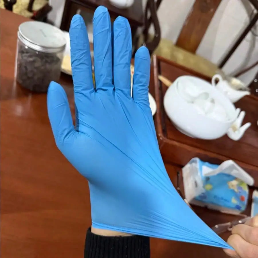 2/20/50/100pcs Black Disposable Nitrile Gloves, Latex-Free Waterproof Anti-Static Multi-Purpose Work Gloves, Powder-Free, Suitable For Kitchen, Bathroom, Home, Hair Dyeing, Beauty Salon, Painting, Craft Protection Gloves [No