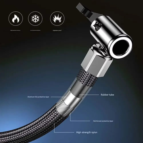 12V 150PSI Car Bicycle Motorcycle Electric Tire Inflator Air Pump Air Compressor Dual Cylinder Inflatable Tools With LED Light