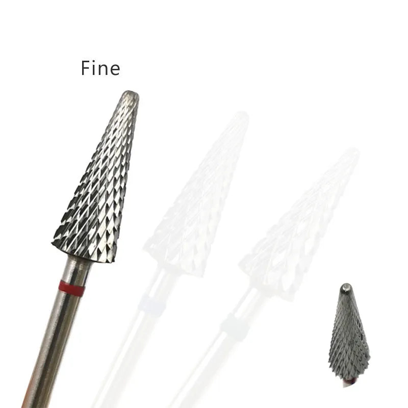 HYTOOS Cone Shape Nail Drill Bit Carbide Milling Cutter For Manicure Rotary Burr Electric Drill Accessories Tool