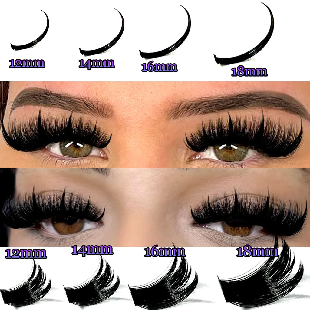 Lash Clusters 120D 100D Lash Spikes Eyelash Clusters Volume Individual Lashes DIY Spiky Lash Extension Mega Cluster Eyelash