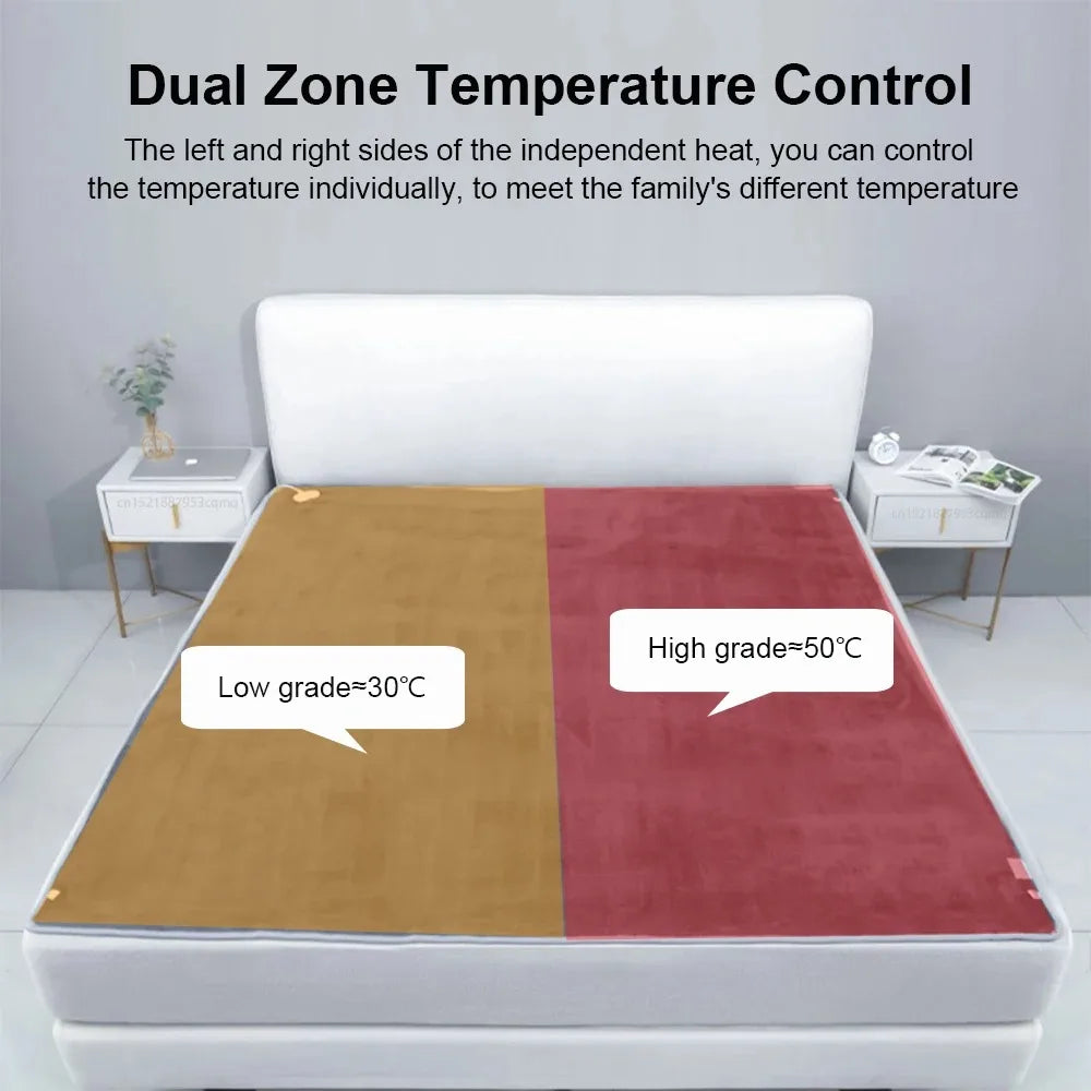 Electric Blanket 220V EU Plug Striped Printing Winter Insulation Heating Electric Blanket Constant Temperature Control