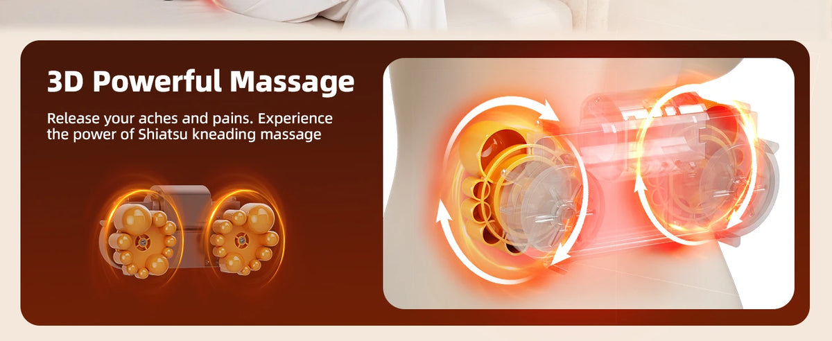 Leercon Neck Massager with Heat, 3D Kneading Massage Pillow for Neck and Back, Shoulder, for Stress Relax at Woman Man Home Office