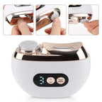 2 In 1 Electric Nail Trimmer Anti Splash Design Baby Adult Finger Toe Nail Clipper Manicure Pedicure Tools For Thick Nails