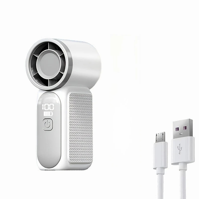 2026 New High-Speed Mini Handheld Small Fan, 100-Speed Small Wind Cannon USB Charging Battery Life Turbine Portable Outdoor Fan