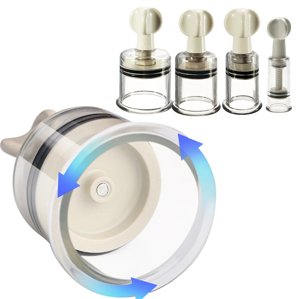 Professional Cupping Medical Chinese Vacuum Body Massager Vacuum Cupping Stimulation Nipple Sucker Inverted Suction Enlarger Cup