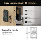 Viladepot Smart Lock Fingerprint Door Lock App Control Passcode Unlock Electronic Touchscreen Keypad Smart Door Handel