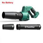 Taskstar Leaf Blower for Lawn 550CFM Electric Cordless Small Blower with Swivel Head, 2*4000mAh Battery & Charger 21V Airblower for Clean Car Patio Yard, Blowing Leaves / Dust Removal