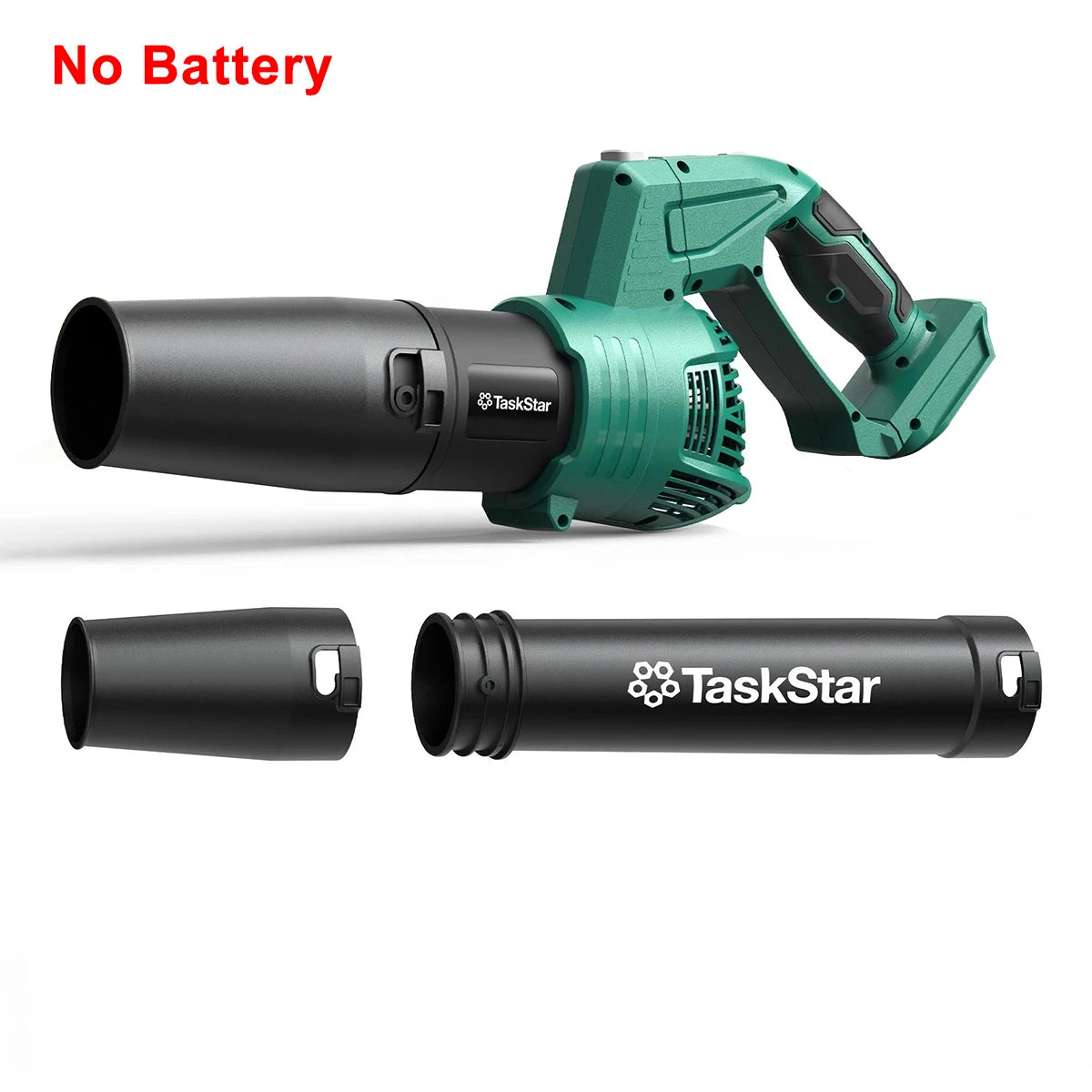 Taskstar Leaf Blower for Lawn 550CFM Electric Cordless Small Blower with Swivel Head, 2*4000mAh Battery & Charger 21V Airblower for Clean Car Patio Yard, Blowing Leaves / Dust Removal