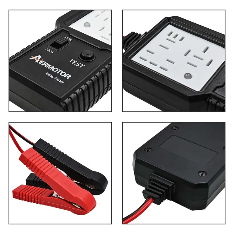 Aermotor 12V -24V Car Relay Tester Electronic Automotive Relay Detector Auto Battery Checker Alternator Analyzer Diagnostic Tool