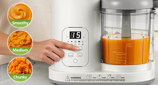 4-in-1 Auto-Clean, BPA-Free, for 4-12 Months Baby Food Maker Steamer Blender