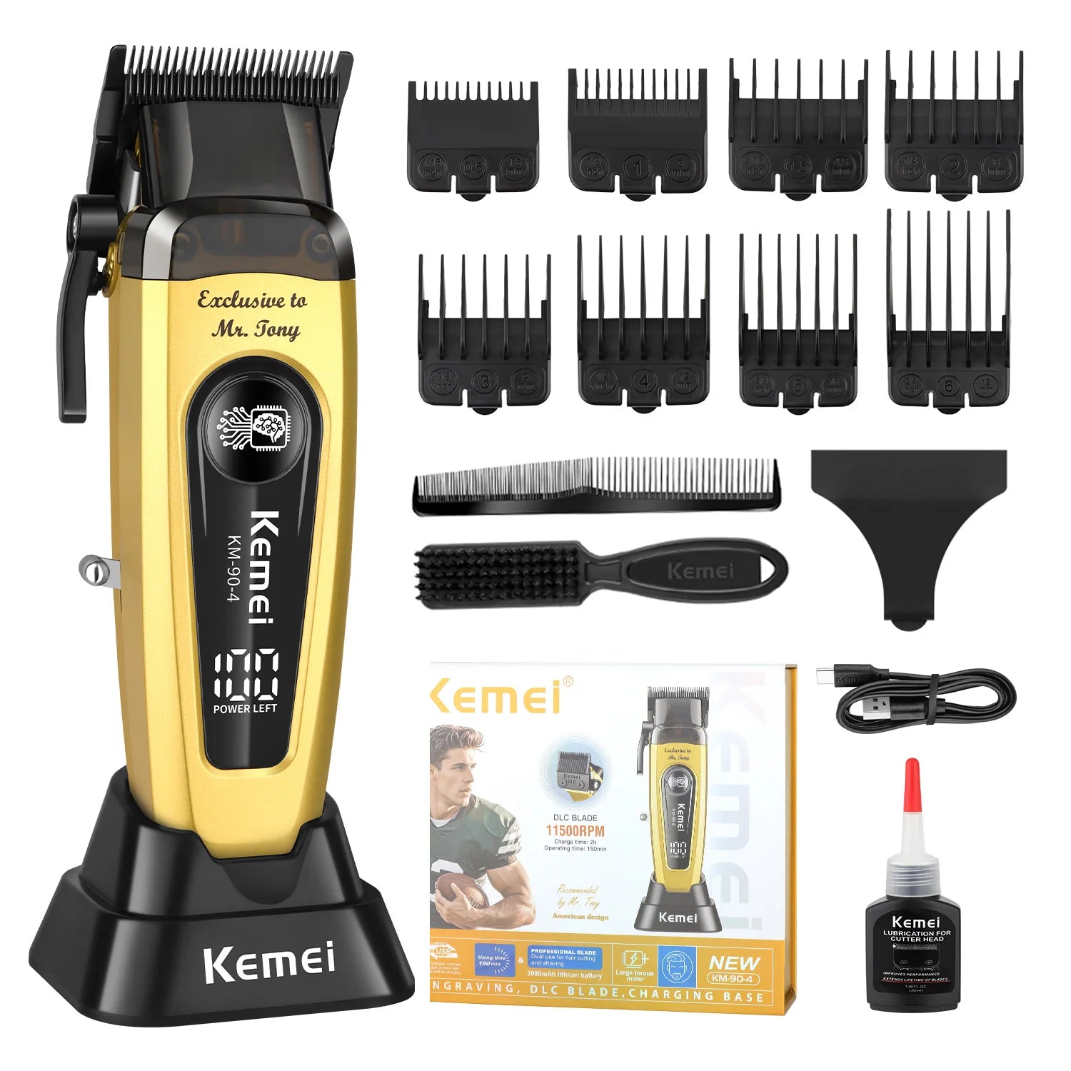 Hair Clippers for Men, Cordless Barber Clippers with LED Display 2299Hair Trimmer with Charging Base Professional Hair Clippers for Men, Cordless Barber Clipper T-Blade Beard Trimmer Foil Shaver Set, Rechargeable Electric Fad
