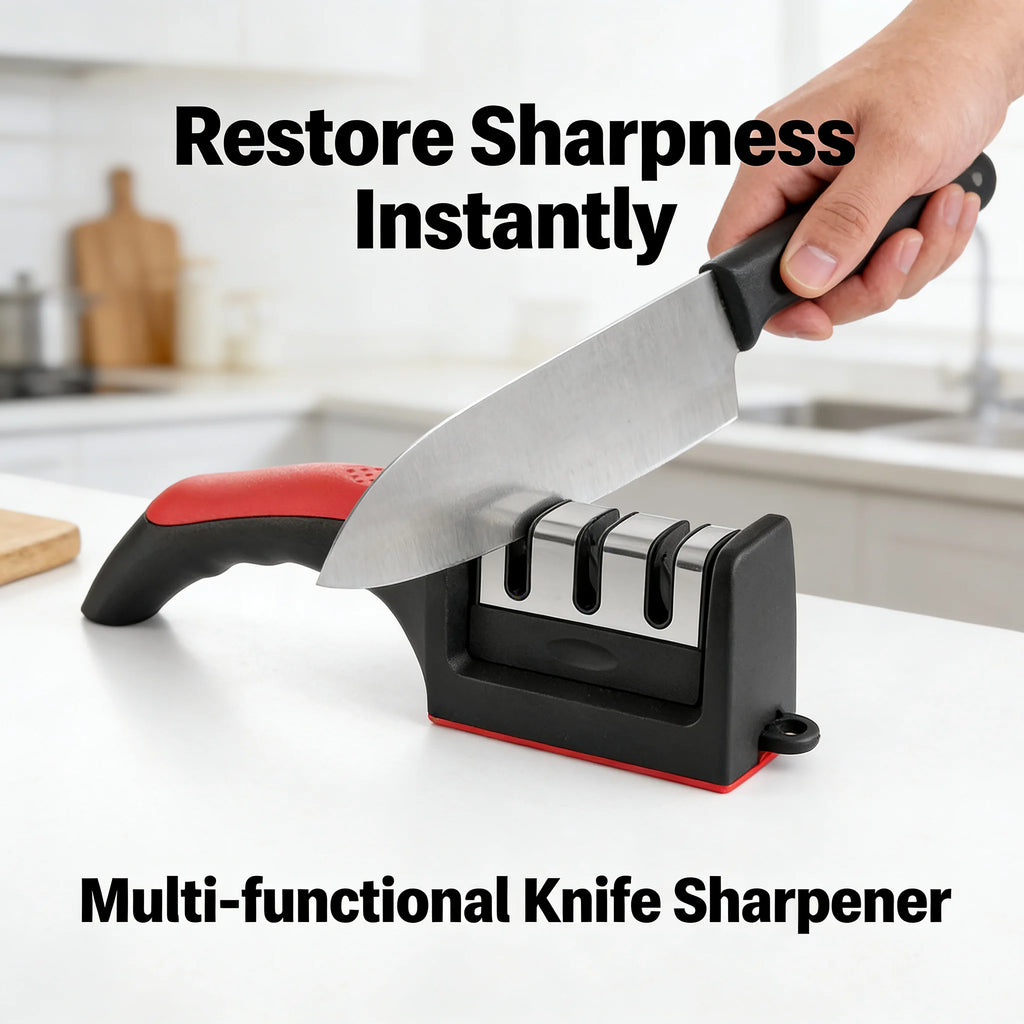 Sharp in 8 Seconds Knife Sharpener Non-Slip Handle Multifunctional Tool for Kitchen Home