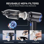 Portable Wireless Car Vacuum Cleaner 12000PA Wireless Vacuum Cleaner Dual Use for Home and Car High Powerful Vacuum Cleaner