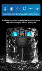 Multiple Devices Can Be Charged at the Same Time with Digital Display Car Charg Dual-port Car Charger Adapter